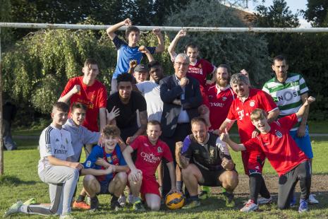 Migrant football team takes the field